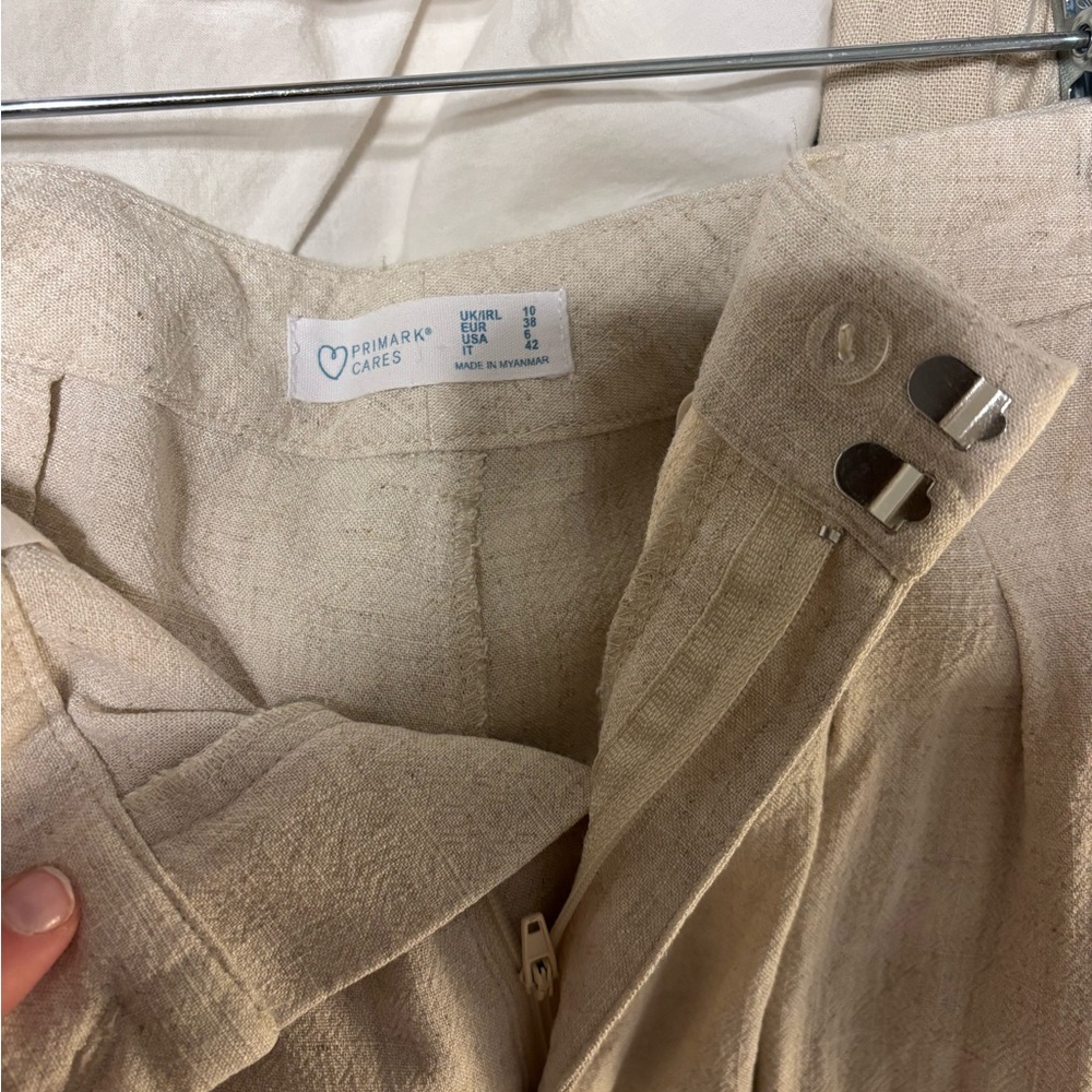Beige Linen Pants x2